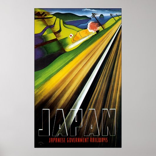 treinreizen voor de oorlog in Japan Poster (Voorkant)