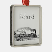  treinschets metalen ornament (Rechts)