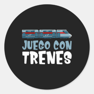 Treinset Locomotief Wagontekening Ronde Sticker