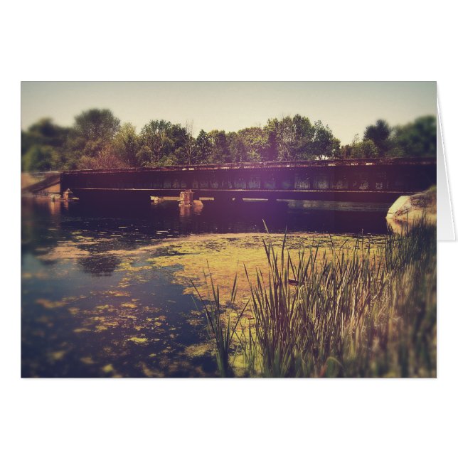 Treinsporen over de rivier (Voorkant Horizontaal)