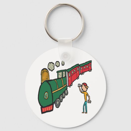Treinspotten Sleutelhanger (Voorkant)
