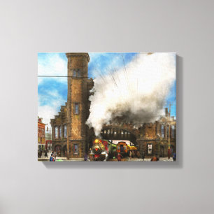 Treinstation - Boston & Maine Railroad Depot 1910 Canvas Afdruk