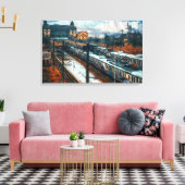 treinstation canvas afdruk (Insitu (Woonkamer))