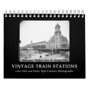  treinstation Foto's 1890-1900 Kalender