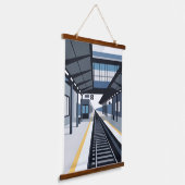 Treinstation Hangend Wandkleed (Gebogen)