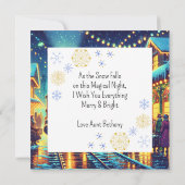  treinstation op kerstavond personaliseren (Achterkant)