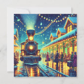  treinstation op kerstavond personaliseren (Voorkant)