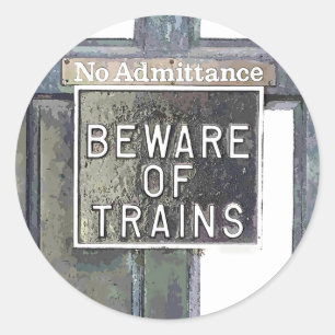 TREINSTATION RONDE STICKER