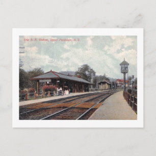 Treinstation, Upper Montclair, NJ 1908 Vintage Briefkaart