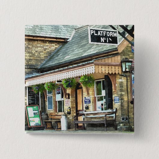 TREINSTATION VIERKANTE BUTTON 5,1 CM (Voorkant)