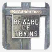 TREINSTATION VIERKANTE STICKER (Voorkant)
