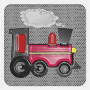 Treinsticker Vierkante Sticker