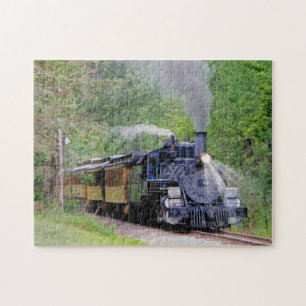 Treinstoomboardkunst voor treinlovers legpuzzel