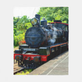 Treinstoommotor Spoorweg station Fleece Deken (Voorkant)