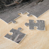  treinstuurmotor in zwart-wit legpuzzel (Zijkant)