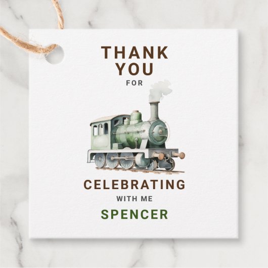  treinthema vierkant dank u Label (Voorkant)