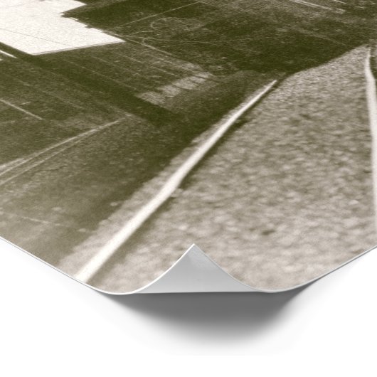 Treintrein op tractoren poster (Hoek)