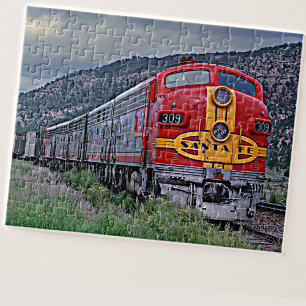 Treintrein Santa Fe Diesel-locomotief Legpuzzel