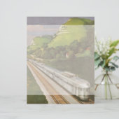 treinvakantie, locomotief in het land (Staand voorkant)