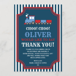 Treinverjaardag dank u kaart