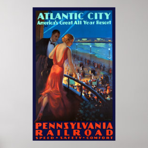 treinverkeer in de Atlantische Oceaan Poster