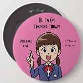Treinwerker Roze Button (Voorkant /achterkant)
