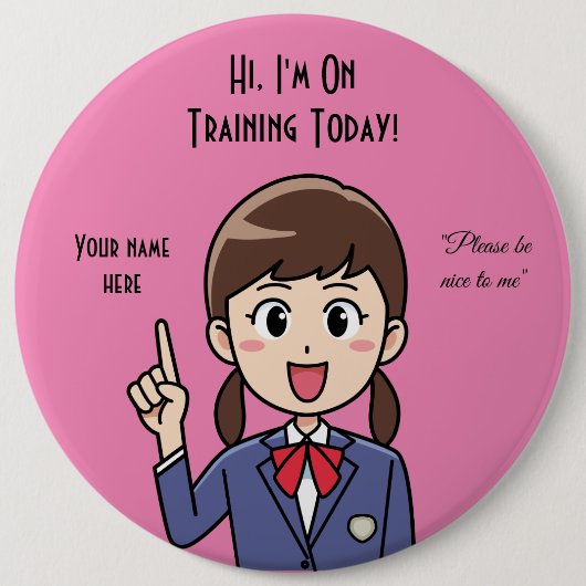 Treinwerker Roze Button (Voorkant)