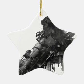treinwrak keramisch ornament