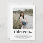 Treize Coeurs - Photo Carré Invitation Anniversair (Devant)