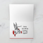 Trek aan de Speelgoed Scottish Terrier Get Well Ka Kaart (Binnen)