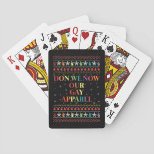 Trek Aan Ons Kleding Voor De Gay Kerst Pokerkaarten