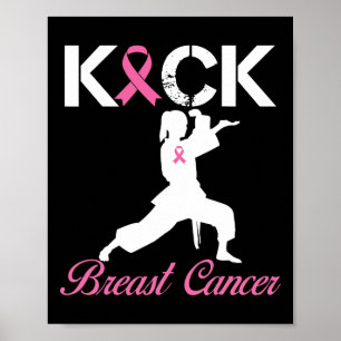 Trek Borstkanker Karate Borstkanker Bewustzijn Poster