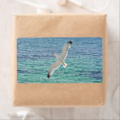 Trek boven een zee etiket (Insitu)