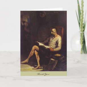 Trek de Lezing van Don Quichot aan Bedankkaart