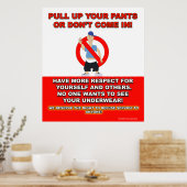 Trek je broek aan poster (Keuken)