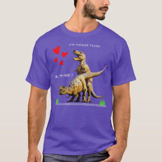 Trek mijn Haar grappige T rex liefde in de Valenti T-shirt