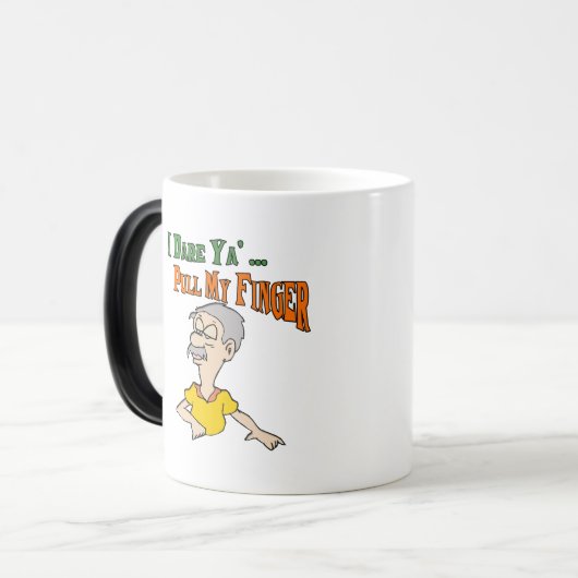 Trek mijn vinger magische mok (Voorkant links)