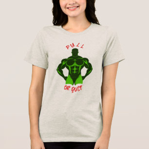 Trek of Stop Hardcore Bodybuilding Motivatie Uitru Tri-Blend Shirt