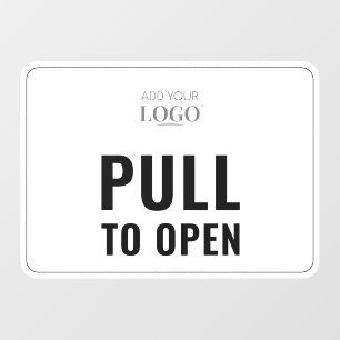Trek om te Openen   Modern Minimaal Bedrijfslogo D Raamsticker