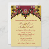 Trek Royale Satin Red+Creme Wedding Invitation Kaart (Achterkant)