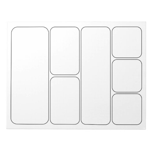 Trek uw eigen strips - lege Sjablonen van het pane Notitieblok (Voorkant)