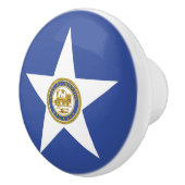 Trek van de keramische knop met vlag van Houston,  (Rechts)