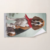 Trek Walker Coonhound Dog en Noël de neige (Serviette à main)