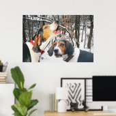 Trek Walker Coonhound Poster Snowy Woods (Bureau à domicile)