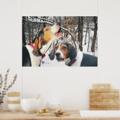 Trek Walker Coonhound Poster Snowy Woods (Cuisine)