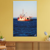 Trekboot op Mutiny Bay #2 Canvas Afdruk (Insitu (Woonkamer))