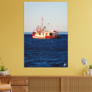 Trekboot op Mutiny Bay #2 Canvas Afdruk