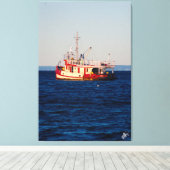 Trekboot op Mutiny Bay #2 Canvas Afdruk (Insitu (Houten vloer))