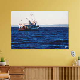 Trekboot op Mutiny Bay #3 Canvas Afdruk