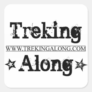 Treking Along Vierkante Sticker